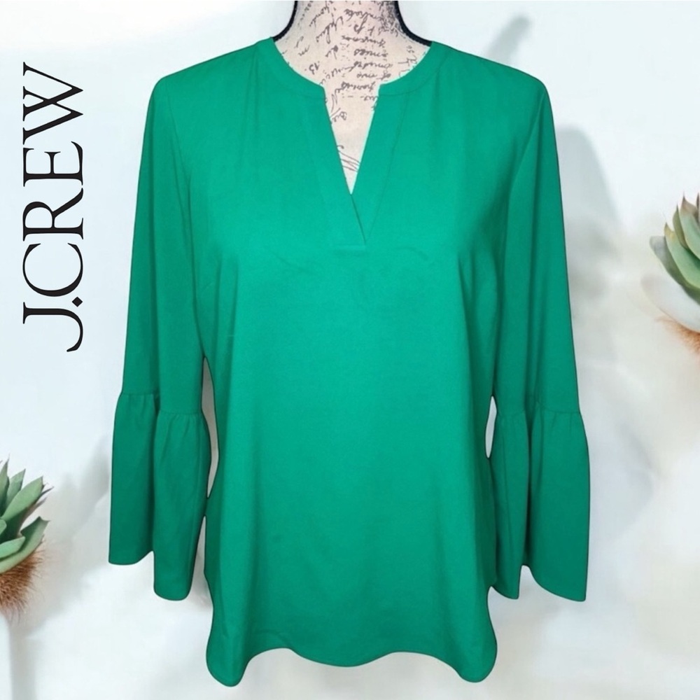 J. Crew | Women’s Green Blouse Size S Small - Picture 5 of 13